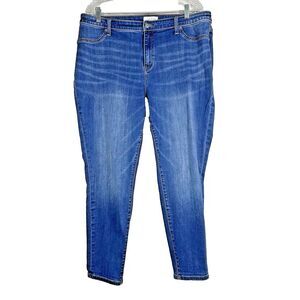 Lila Ryan Size 20W Denim Blue Stretch High Rise Skinny Jeans
